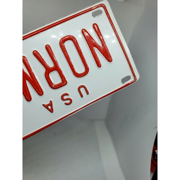 U.S.A. Norma Personalized Mini Bike License Plate – White & Red Collectible - Picture 4 of 10